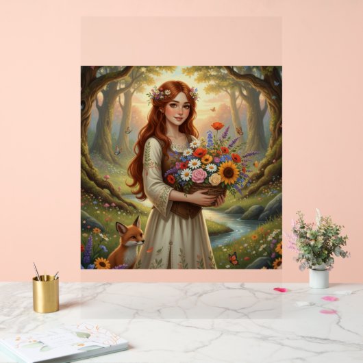 Forest Muse in Bloom Acrylschild (Hochzeit)