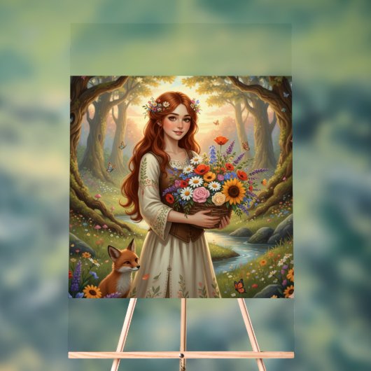 Forest Muse in Bloom Acrylschild (Neutral)