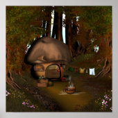 Forest Mushroom House Poster (Vorne)