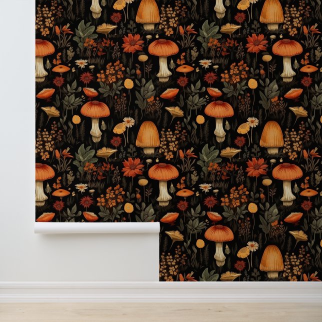 Forest Mushroom Path Digitale Kunst Tapete (Anwendung)