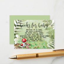 Forest Mushrooms Grünbücher für Babydusche