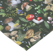 Forest Mushrooms Grünfoliage Kurzer Tischläufer (Ecke)