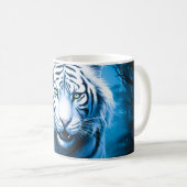 Forest Mystic Wild White Tiger Kaffeetasse (VorderseiteRechts)