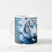 Forest Mystic Wild White Tiger Kaffeetasse (Vorderseite Links)