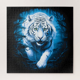 Forest Mystic Wild White Tiger Puzzle