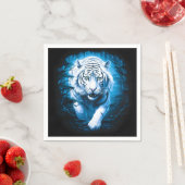 Forest Mystic Wild White Tiger Serviette (Beispiel)