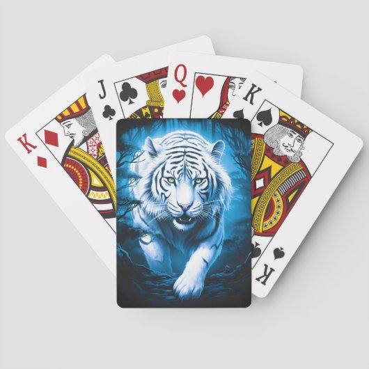Forest Mystic Wild White Tiger Spielkarten (Rückseite)