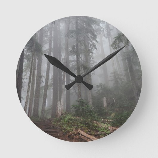 Forest Nature Runde Wanduhr (Vorderseite)