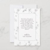 Forest Niedlich Bear Floral Baby Dusche Custom Dankeskarte (Rückseite)