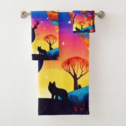 Forest Night Glow Badhandtuch Set (Insitu)