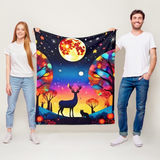 Forest Night Glow Fleecedecke (Beispiel)