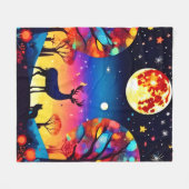Forest Night Glow Fleecedecke (Vorderseite (Horizontal))