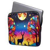 Forest Night Glow Laptopschutzhülle (Vorderseite Links)
