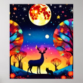 Forest Night Glow Poster (Vorne)