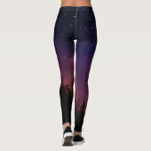 Forest Night Sky Nature with Starry Woodland Scene Leggings (Rückseite)