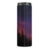 Forest Night Sky Nature with Starry Woodland Scene Thermosbecher (Rückseite)