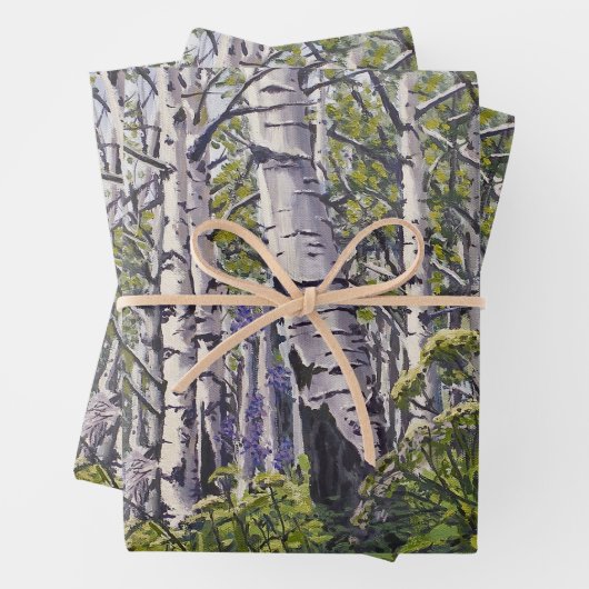 Forest of Aspen Trees Geschenkpapier Set (Beispiel)