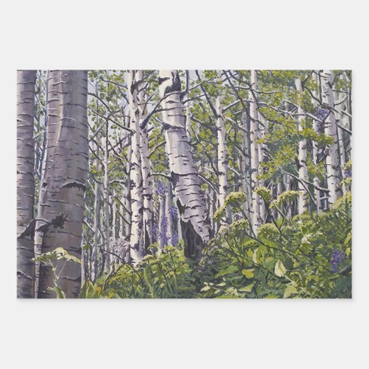 Forest of Aspen Trees Geschenkpapier Set (Vorderseite)