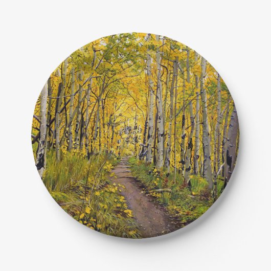 Forest of Aspen Trees Pappteller (Vorderseite)