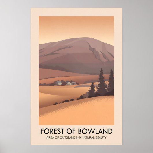 Forest of Bowland AONB Travel Poster (Vorne)