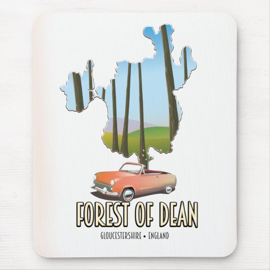 Forest of Dean Gloucestershire England map Mousepad (Vorne)