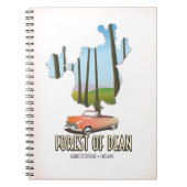 Forest of Dean Gloucestershire England map Notizblock (Vorderseite)