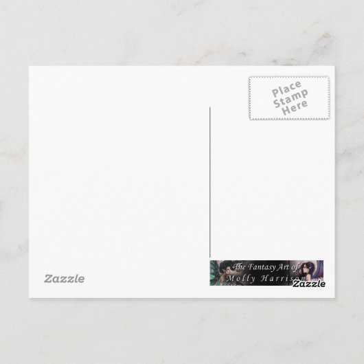 Forest of Dreams Fairy and Unicorn Postkarte (Rückseite)