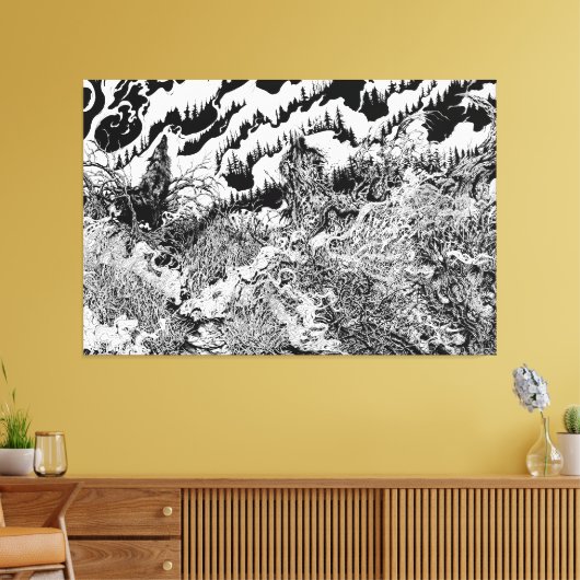 Forest of Shadows Fleece  Leinwanddruck (Insitu (Wohnzimmer))