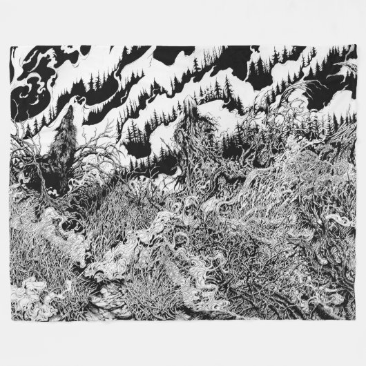 Forest of Shadows Fleecedecke (Vorderseite (Horizontal))
