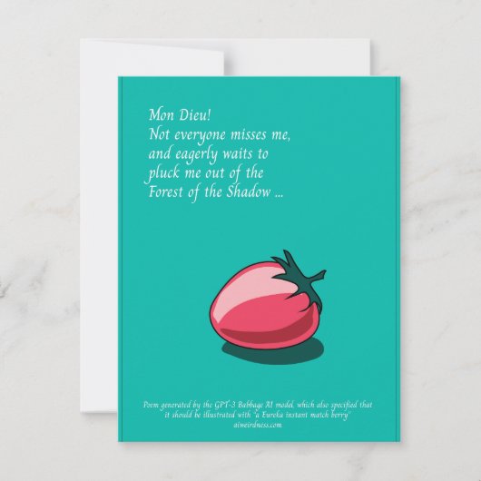 Forest of the shadow AI-generierte card Feiertagskarte (Vorderseite)