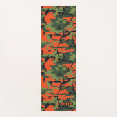 Forest Orange und Green Camouflage Camouflage Yogamatte (Vorderseite)