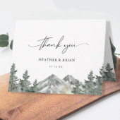 Forest Outdoor Mountain Thema Hochzeit Vielen Dank Karte