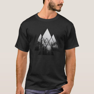 Forest Outdoor Natural Trees Retro Minimalismus Ca T-Shirt
