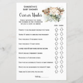 Forest Over oder under baby dusche bilingual card Flyer (Vorne)