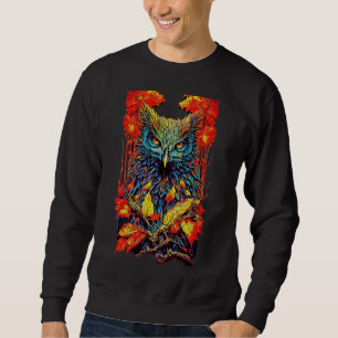 Forest Owl Illustration T - Shirt Hoodie