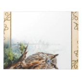 Forest Owl Woodland Animals Nature Editor Notizblock (Vorderseite)