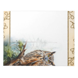 Forest Owl Woodland Animals Nature Editor Notizblock