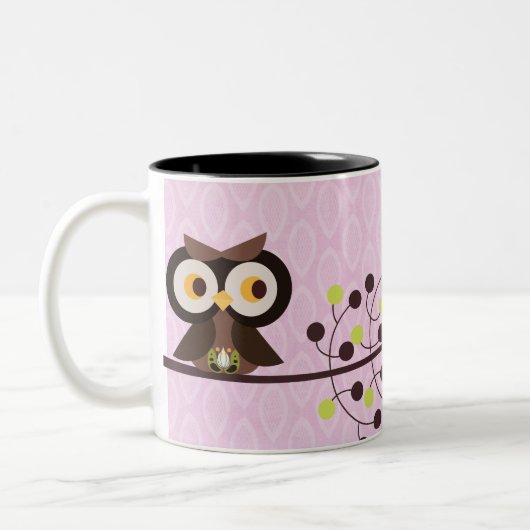 Forest Owl Woodland Hoot Night Coffee Tasse Cup (Links)
