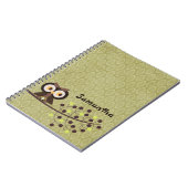 Forest Owl Woodland Hoot Night Spiral Notebook Notizblock (Linke Seite)