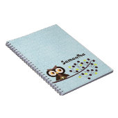 Forest Owl Woodland Hoot Night Spiral Notebook Notizblock (Rechte Seite)