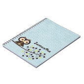 Forest Owl Woodland Hoot Night Spiral Notebook Notizblock (Linke Seite)
