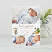 Forest Pals Foto Geburtsankündigung Ankündigung (Stehend Vorderseite)