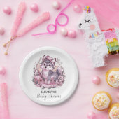 Forest Pastel Wolf Babydusche Pappteller (Party)