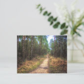 Forest Path HDR. Art Postcard Postkarte (Stehend Vorderseite)