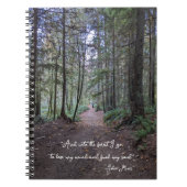 Forest Path John Muir Quote Notizblock (Vorderseite)