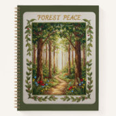 Forest Peace Embroidered Nature Path Journal Notizblock (Vorderseite)