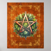 Forest Pentagram Digitale Kunst Poster (Vorne)