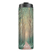 Forest Phantoms: Schwimmlicht im Nachtwald Thermosbecher (Vorderseite)