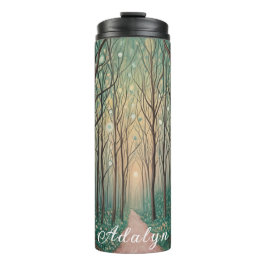 Forest Phantoms: Schwimmlicht im Nachtwald Thermosbecher