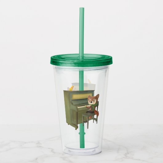 Forest Piano Acryltrinkbecher (Vorderseite)